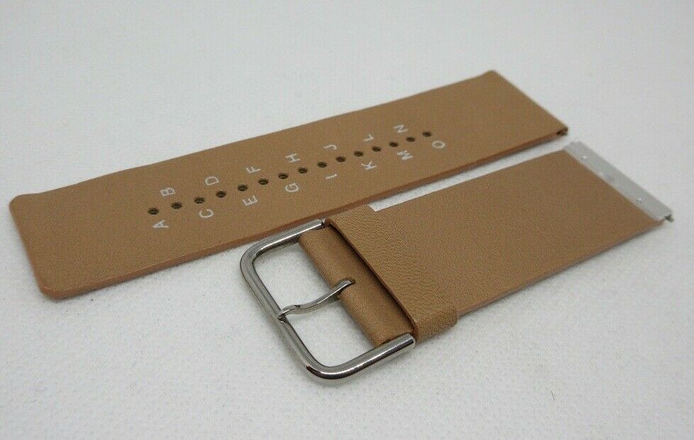 Piaget 24mm Brown Leather Strap Alphabet Stainless Steel Buckle OEM