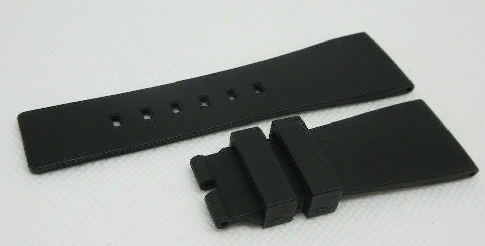 New Bell & Ross 24mm Black Rubber Strap OEM Genuine XS Short Size
