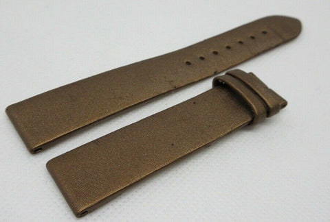 Jaeger LeCoultre 17mm Brown Satin Leather Strap OEM Fabric