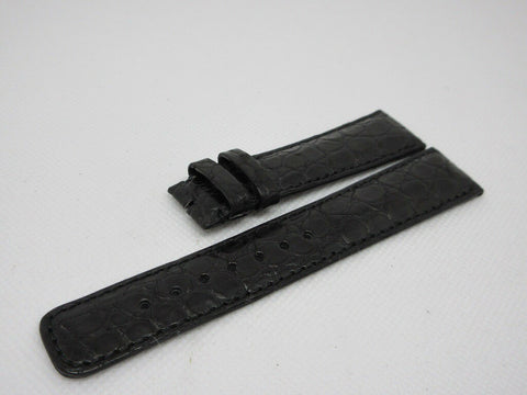 New Dubey Schaldenbrand 20mm Black Alligator Strap