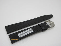 New Tag Heuer 16mm Black Leather Strap Steel Buckle