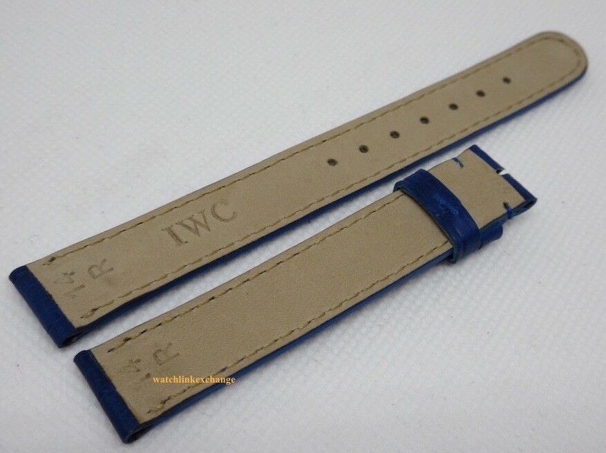 New IWC 14mm Blue Alligator Strap OEM