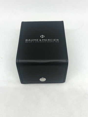 New Baume Mercier Watch Travel Case Black Leather OEM Genuine