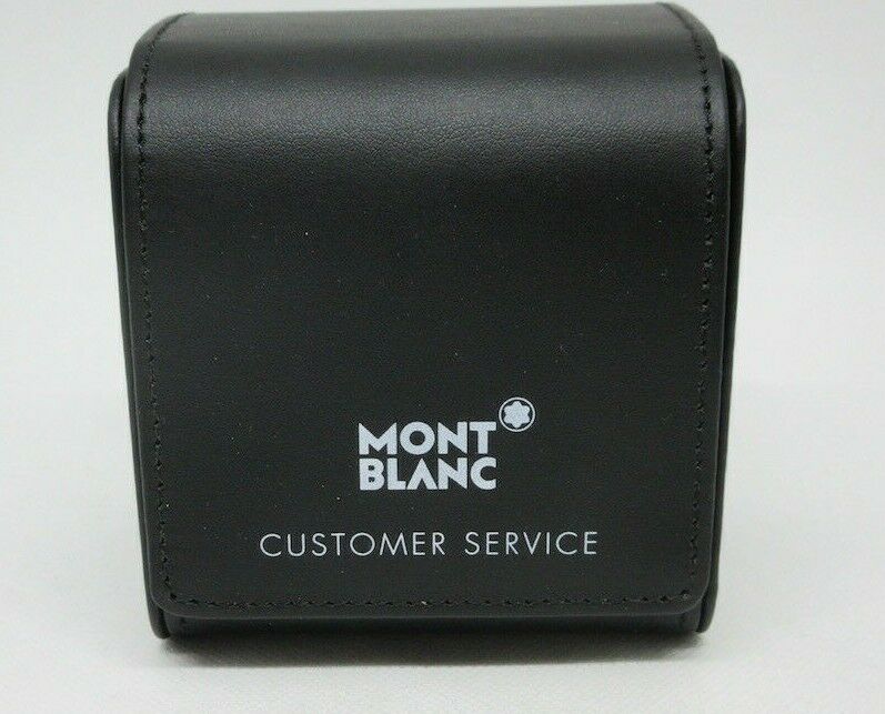 New Montblanc Watch Travel Case Black Leather OEM Genuine