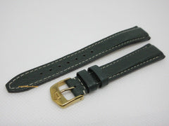 New Tag Heuer 15mm Green Leather Strap Buckle