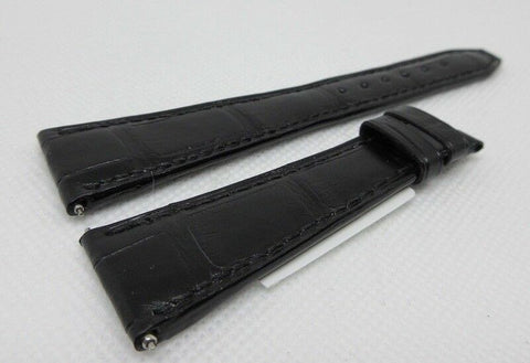 New Pierre Kunz 20mm Black Alligator Strap OEM