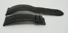 Patek Philippe 19mm Black Alligator Strap OEM Genuine Grey Stitch