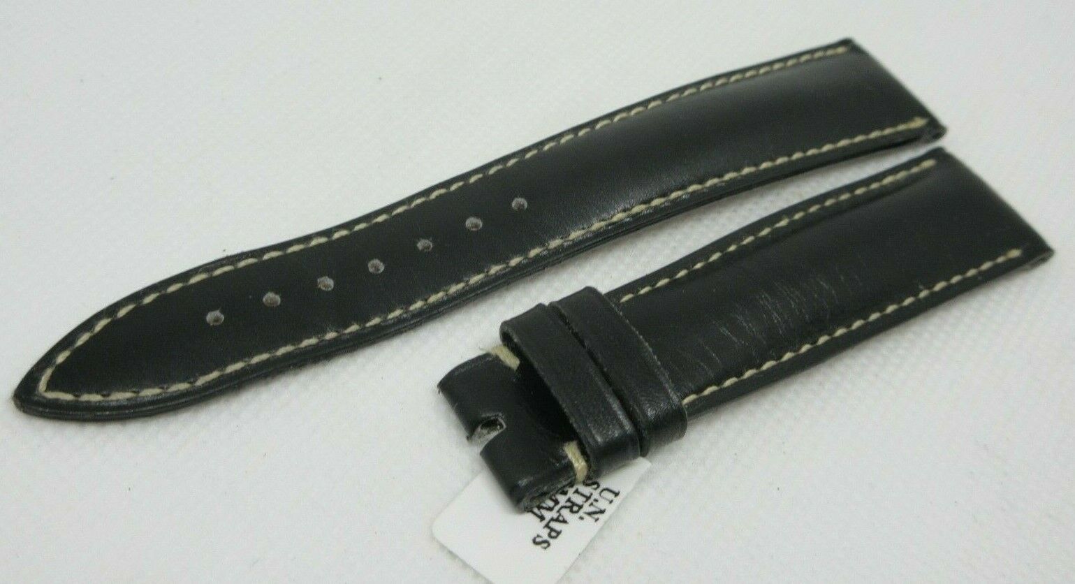 New Ulysse Nardin Black Leather Strap 19mm OEM Genuine