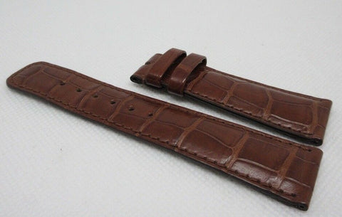 New Dubey Schaldenbrand 19mm Brown Alligator Strap