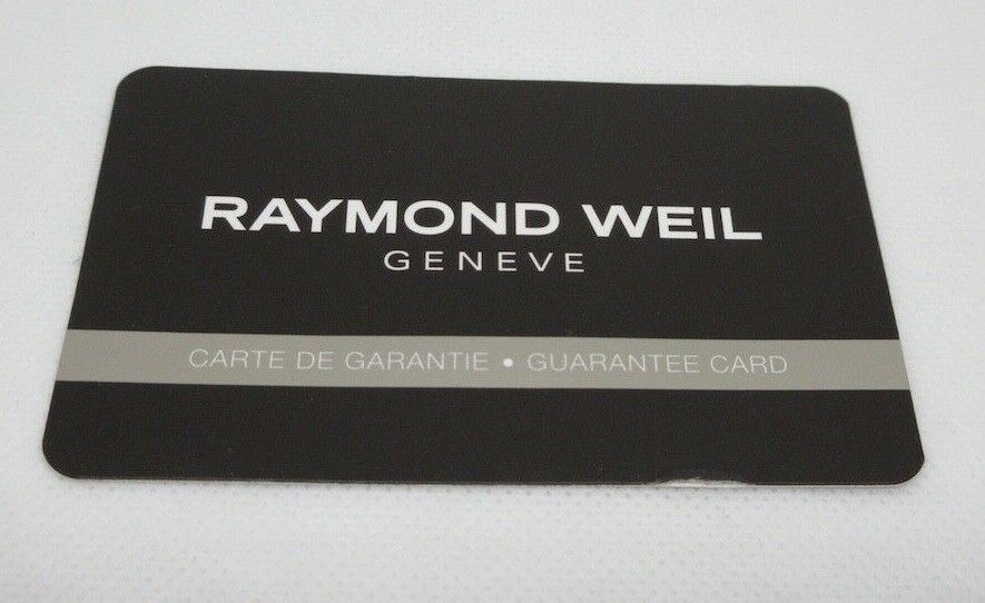 Raymond Weil Blank Warranty Card OEM Genuine