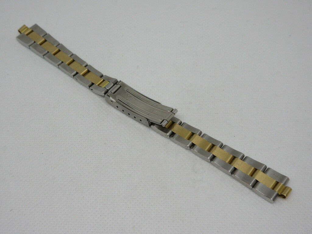Stainless Steel 18k Gold Watch Bracelet Italian Aftermarket