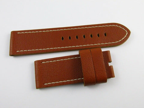New Panerai 26mm Brown Vintage Calf Leather Strap OEM