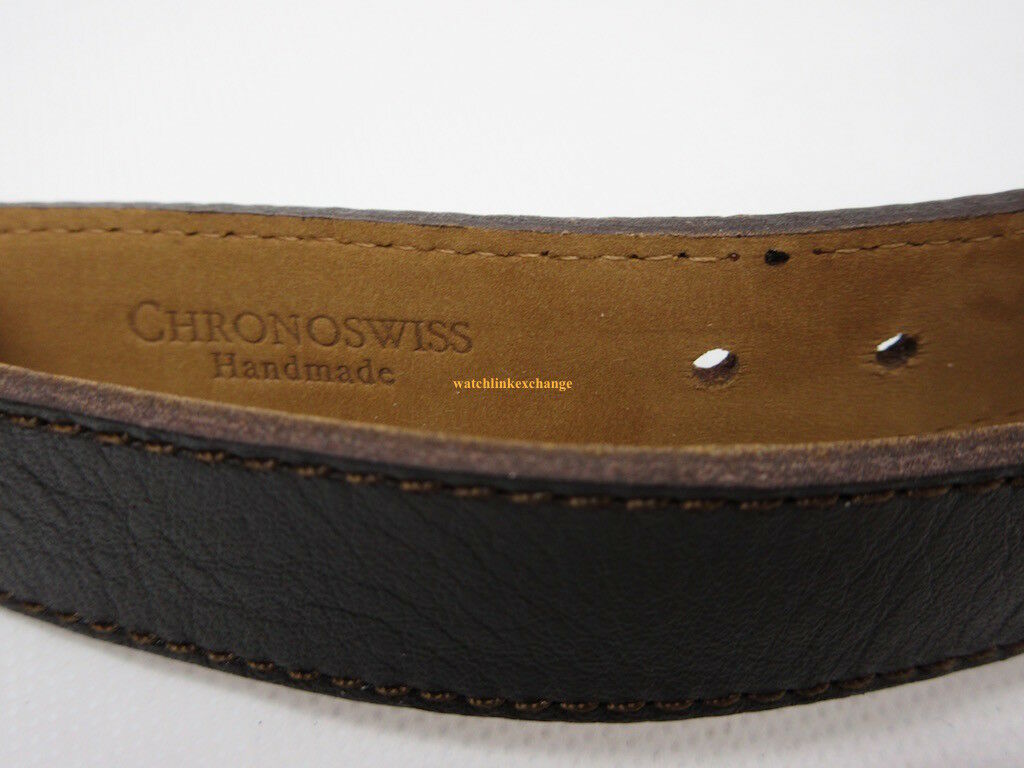 Chronoswiss Timemaster Brown Leather Strap 22mm Stainless Steel Buckle