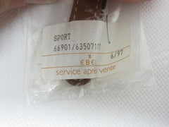 New Ebel 14mm Brown Sharkskin Leather Strap OEM Bag