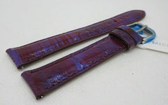 New Michele 16mm Snakeskin Leather Strap Blue Red OEM