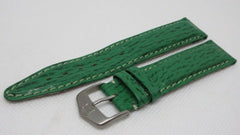 Tag Heuer 19mm Green Sharkskin Leather Strap Stainless Steel Buckle