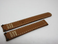 New Ebel 14mm Brown Sharkskin Leather Strap OEM Bag