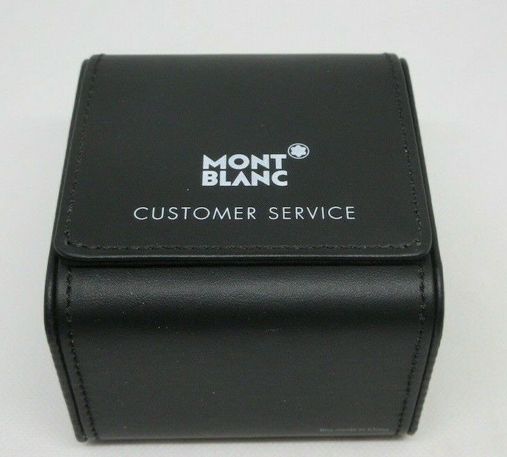 New Montblanc Watch Travel Case Black Leather OEM Genuine