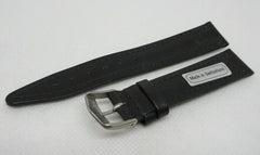 New Tag Heuer 18mm Black Leather Strap OEM Stainless Steel Buckle